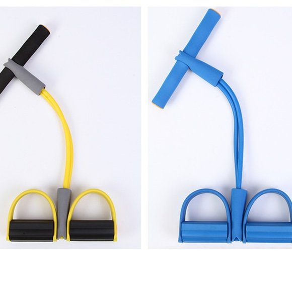 Resistance Tube for Exercise with Large Anti-Slip Pedals, 4-Tube Elastic Pull Ro - Picture 5 of 16